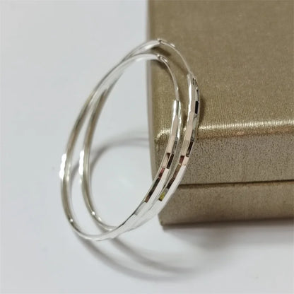Somilia - Hoop Earrings For Women Authentic 925 Sterling Silver  3.0mm Fashion Earring Fine Rings Jewelry  Large Eari  Girl Gift