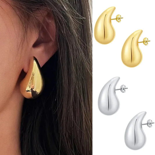 Surgical Steel Pin Earrings for Women Vintage Light Plastic Glossy Earings Fashion Ear Piercing Jewelry aretes de mujer accesori