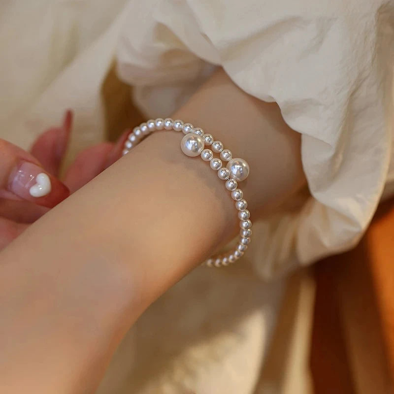 Fashion Imitation Pearl Bracelet Stretchable Pearl Bracelet Pearl Bracelet For Women Bridal Jewelry Gift