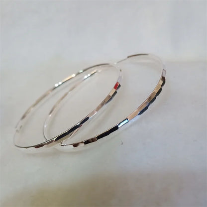 Somilia - Hoop Earrings For Women Authentic 925 Sterling Silver  3.0mm Fashion Earring Fine Rings Jewelry  Large Eari  Girl Gift