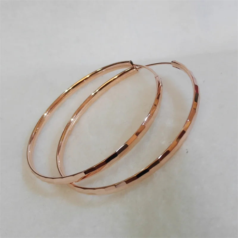 Somilia - Hoop Earrings For Women Authentic 925 Sterling Silver  3.0mm Fashion Earring Fine Rings Jewelry  Large Eari  Girl Gift