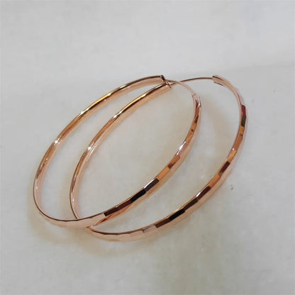 Somilia - Hoop Earrings For Women Authentic 925 Sterling Silver  3.0mm Fashion Earring Fine Rings Jewelry  Large Eari  Girl Gift