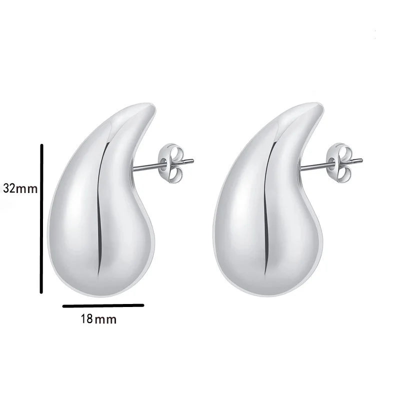 Surgical Steel Pin Earrings for Women Vintage Light Plastic Glossy Earings Fashion Ear Piercing Jewelry aretes de mujer accesori